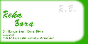 reka bora business card